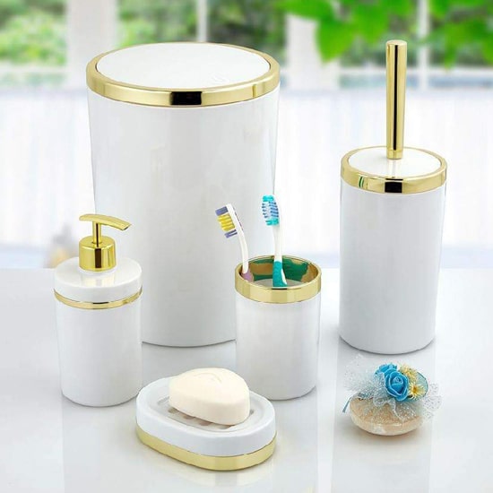 Set d'accessoires de salle de bain 5 pièces Kenje Motif