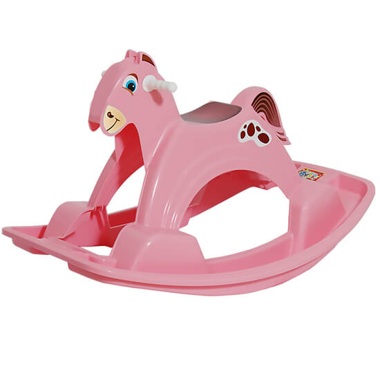 jouet-cheval-a-bascule-pour-enfant-rose-plastique